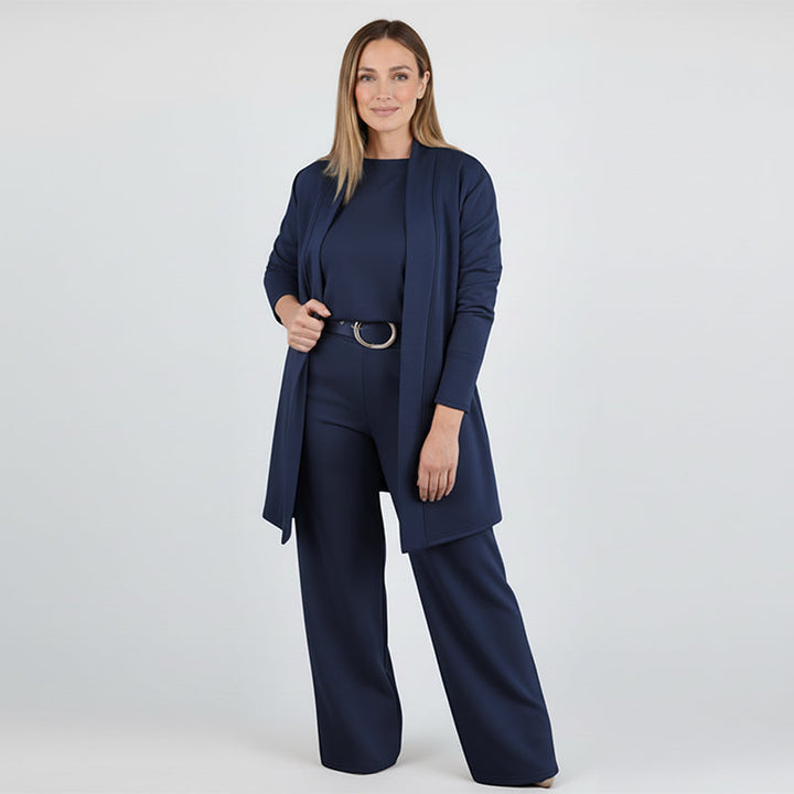 Nancy | Elegant 3-Piece Set Including Long Cardigan, Top, and Pants