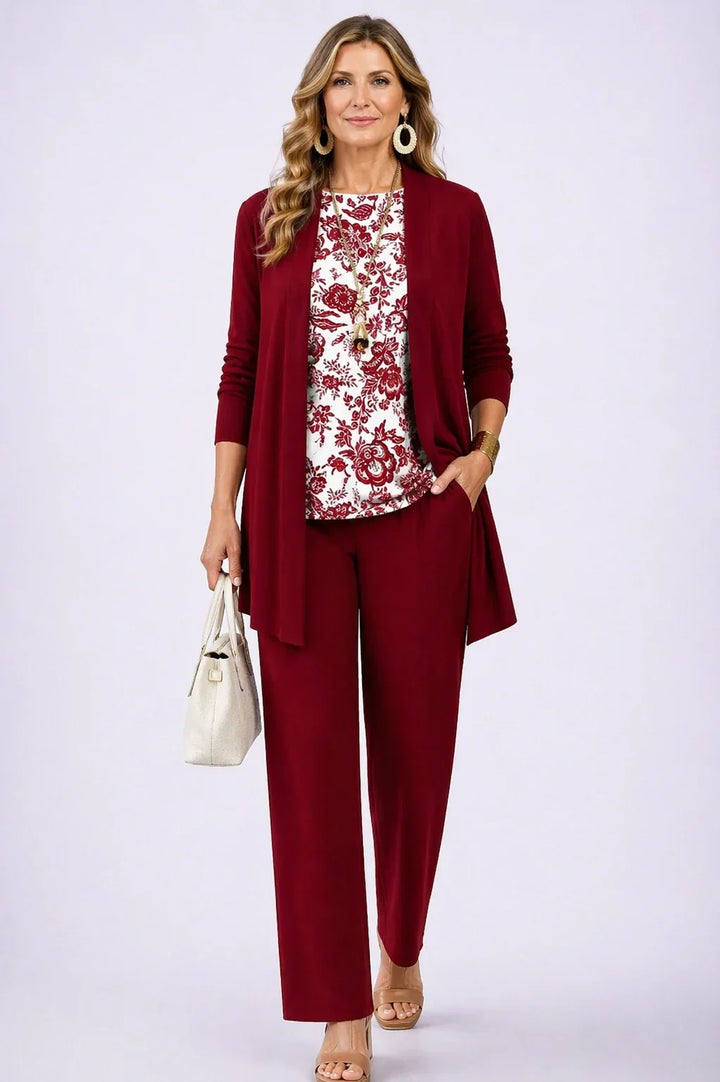 Holly | Burgundy Floral 3-Piece Set