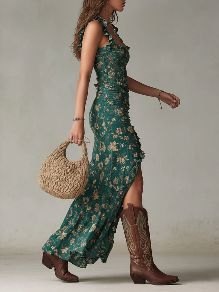 Willow | Boho Floral Maxi Dress