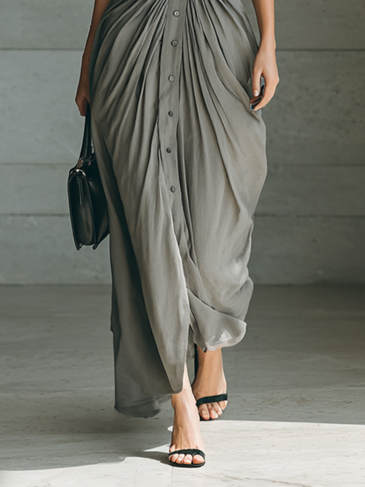 Zoe | Long Pleated Dress