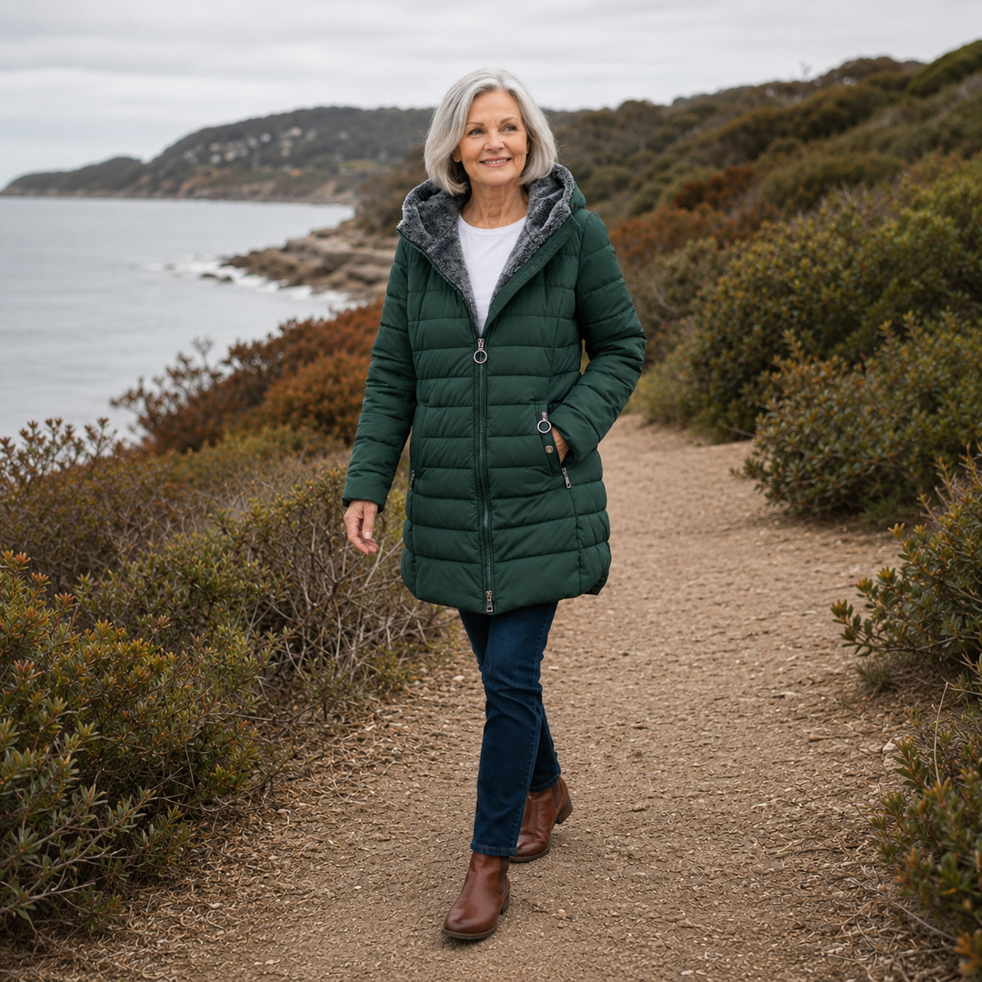 Denise | Quilted A-Line Coat