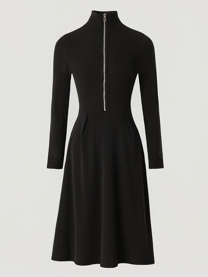 Zinnia | Zippered Long Sleeve Dress