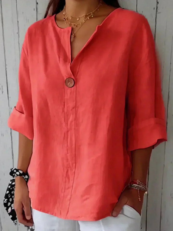 Zamma – Relaxed V-Neck Top