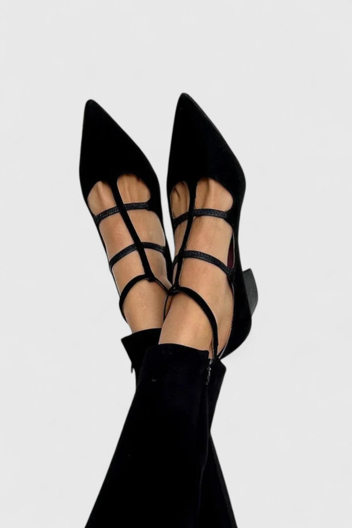 Abigail | Multi Strap Pointed Heels