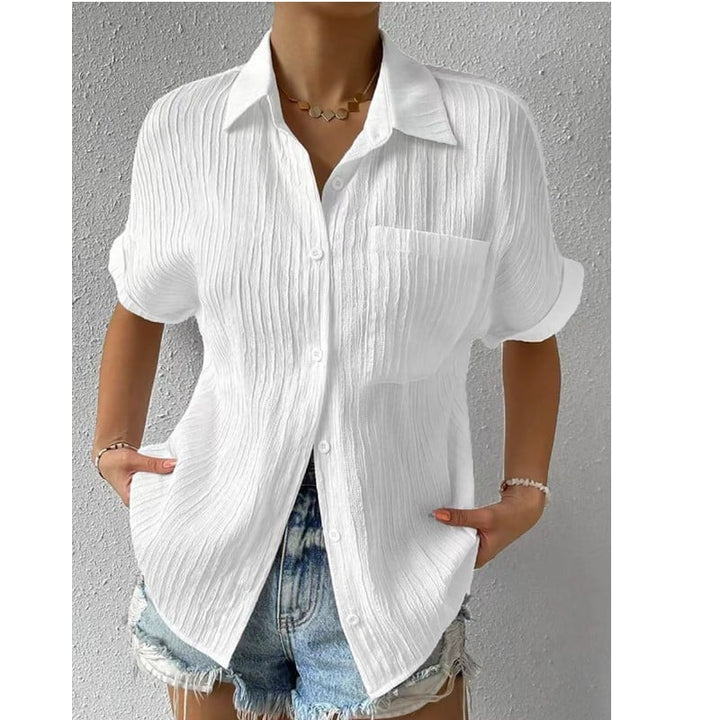Rena – Lace Short-Sleeve Shirt in Relaxed Fit