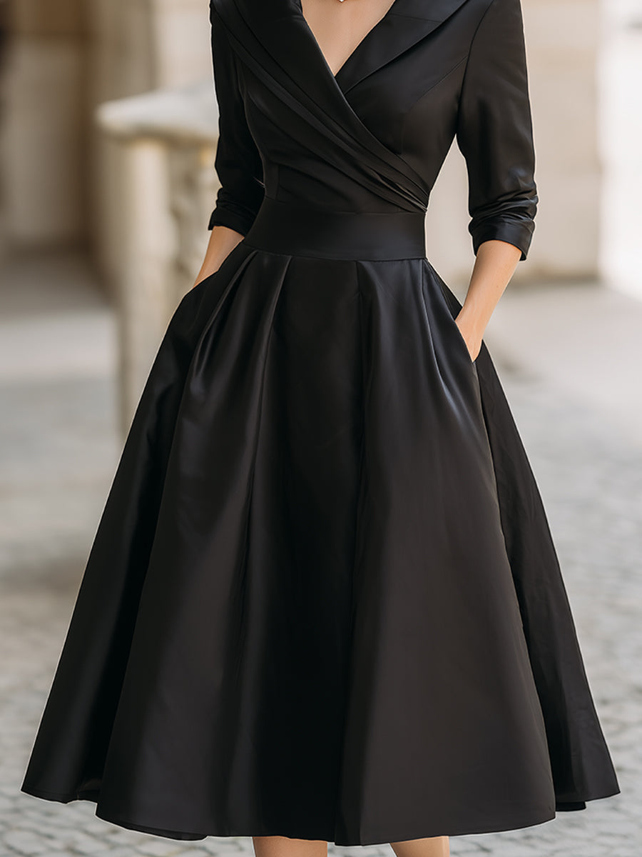 VICTORIA | COLLARED MIDI DRESS