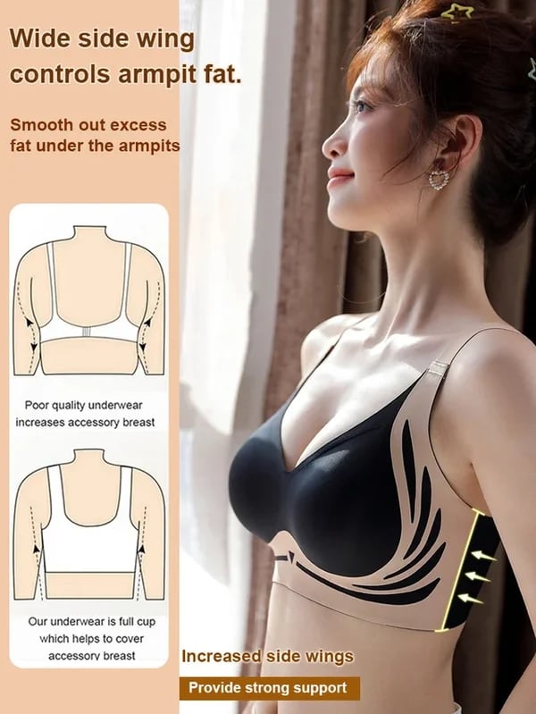Abby – Wireless Lift Bra with Wide Lace Straps
