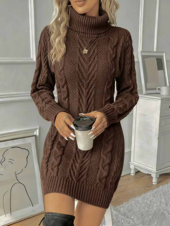 Alicia | Cable Knit Sweater Dress