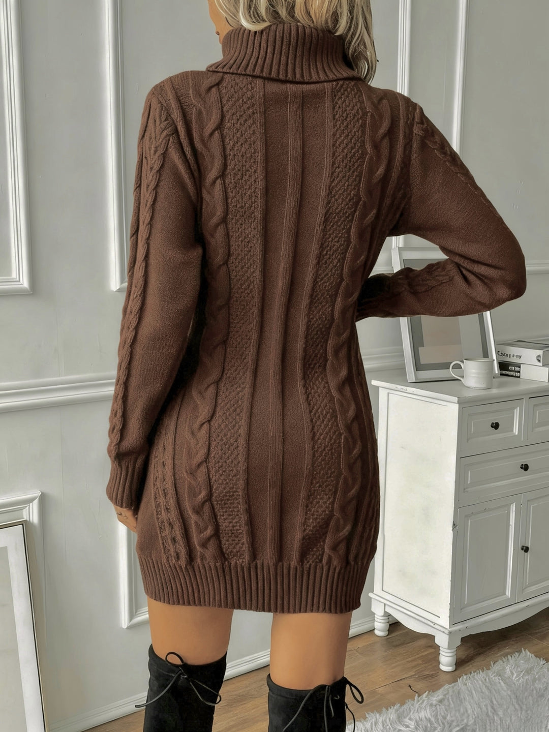 Alicia | Cable Knit Sweater Dress