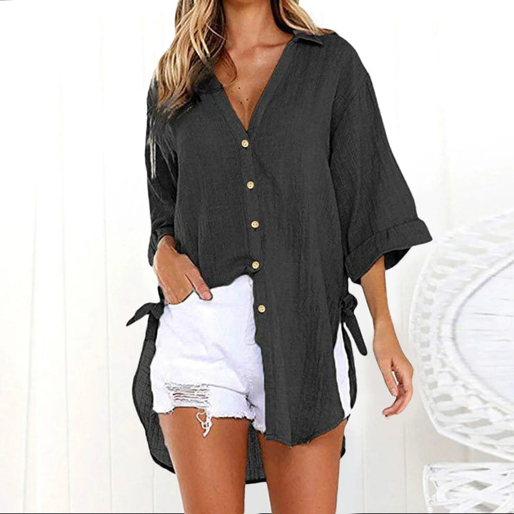 Madeline – Summer Blouse Relaxed V-Neck