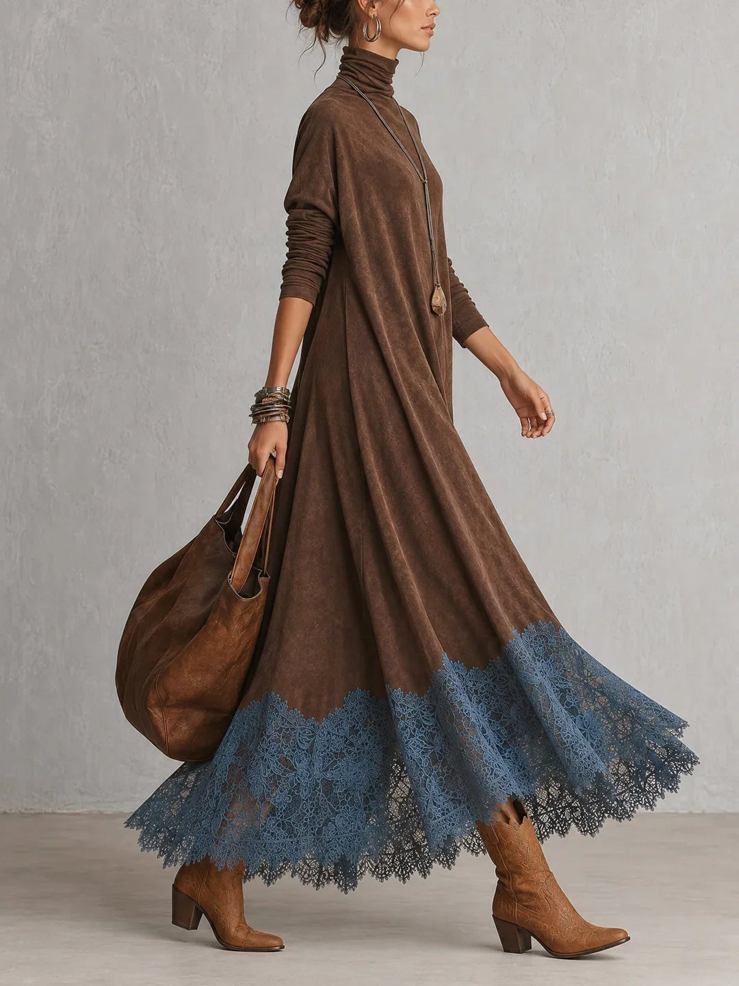 Brunella | Lace Hem Maxi Dress