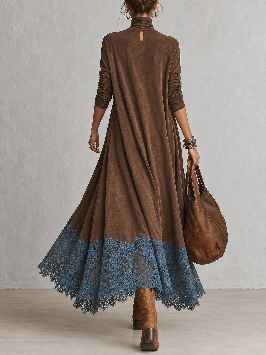 Brunella | Lace Hem Maxi Dress