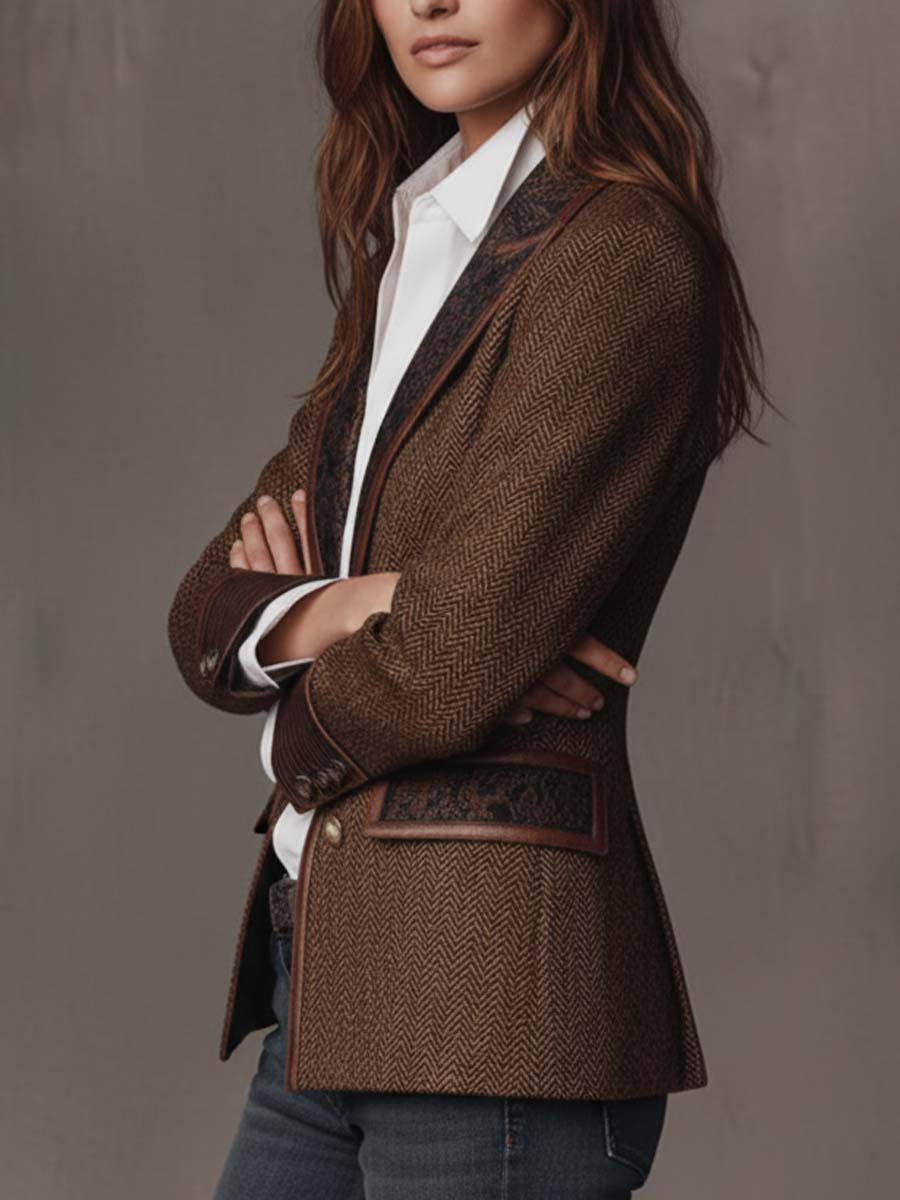 Thea | Houndstooth Blazer