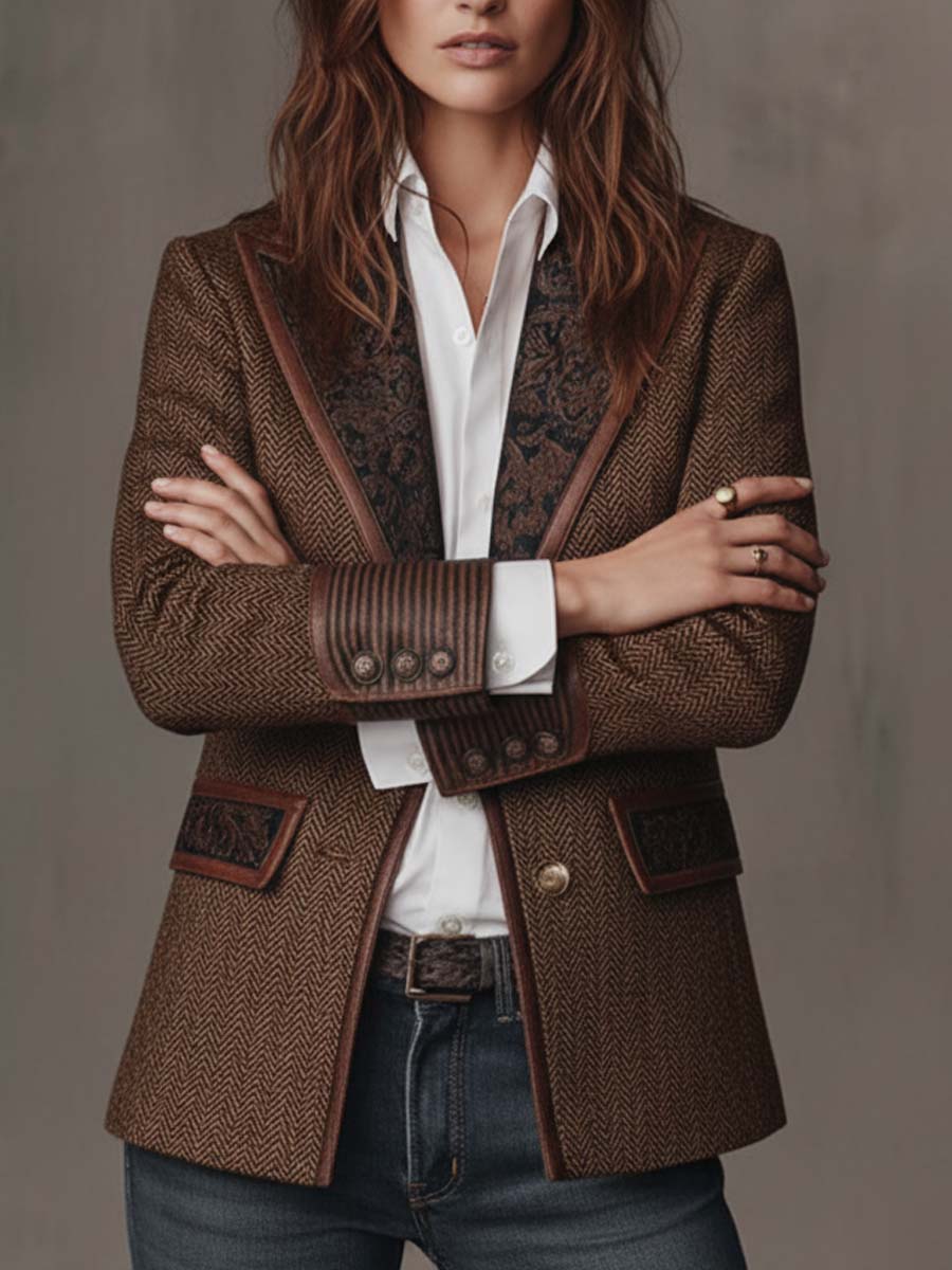 Thea | Houndstooth Blazer