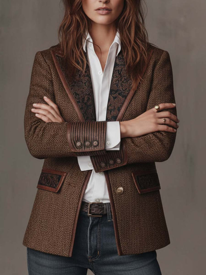 Thea | Houndstooth Blazer