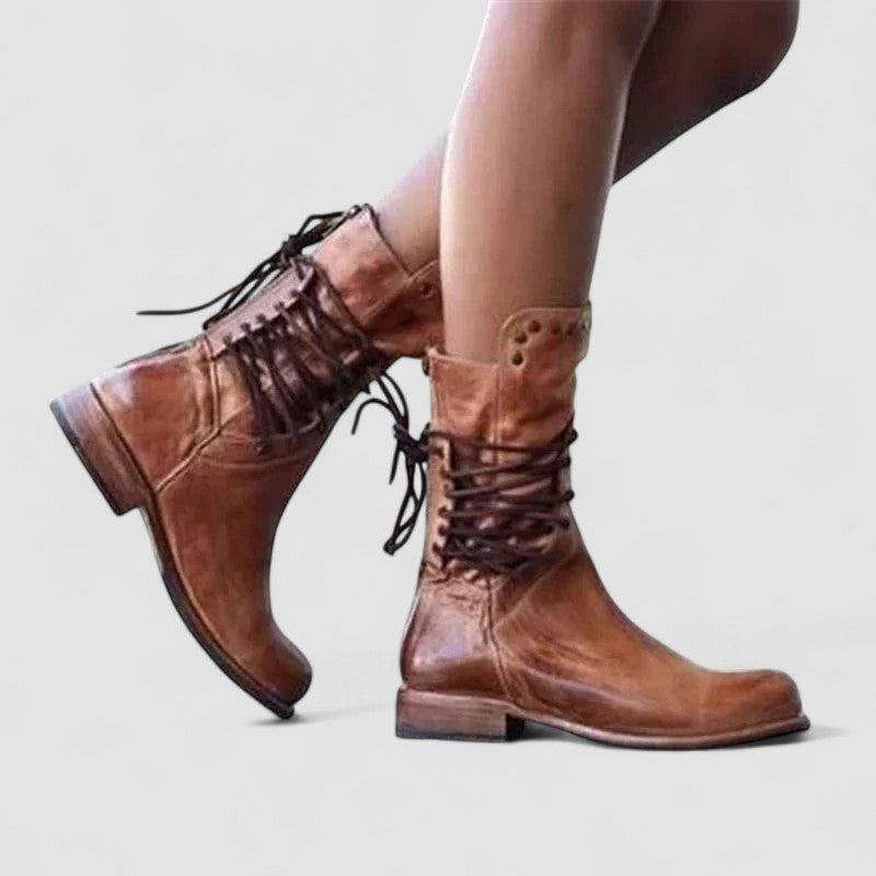 Rachel | Vintage Lace-Up Ankle Boots