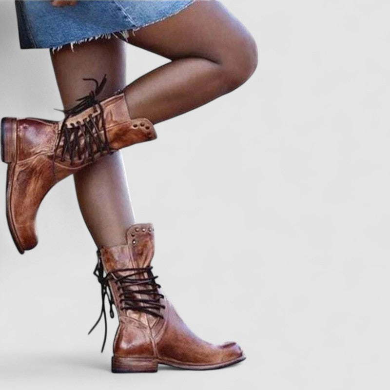Rachel | Vintage Lace-Up Ankle Boots