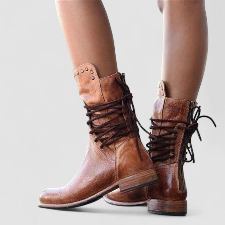 Rachel | Vintage Lace-Up Ankle Boots