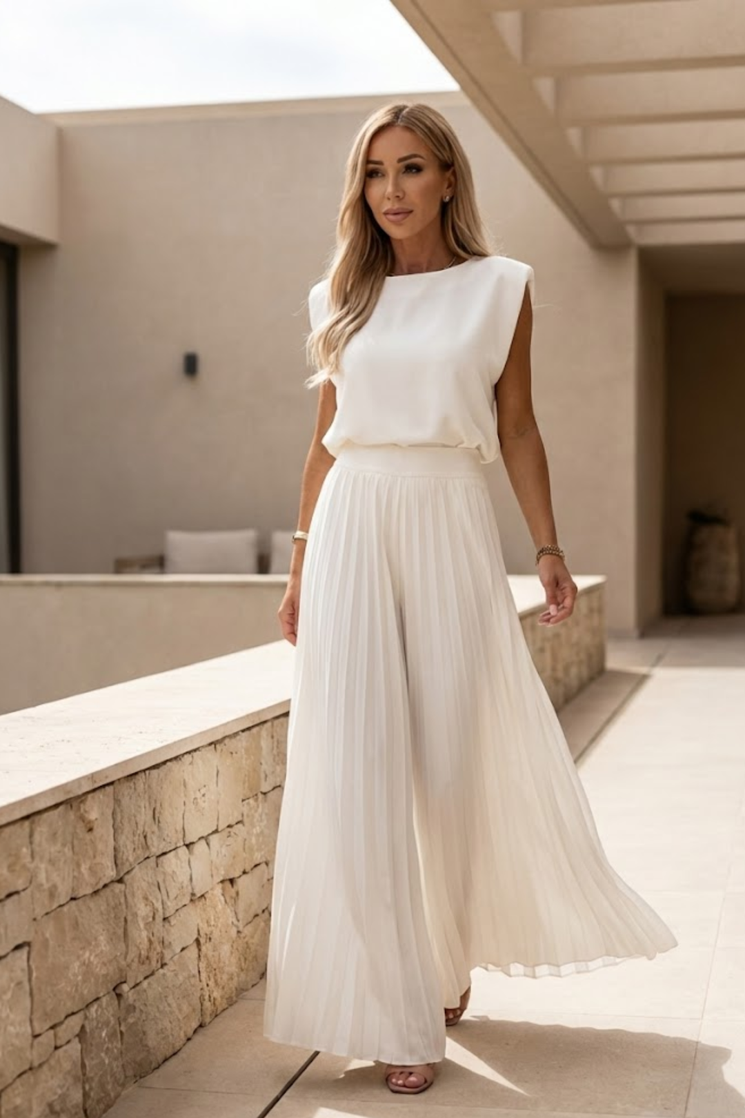 Pearl | Pleated Wide-Leg Jumpsuit