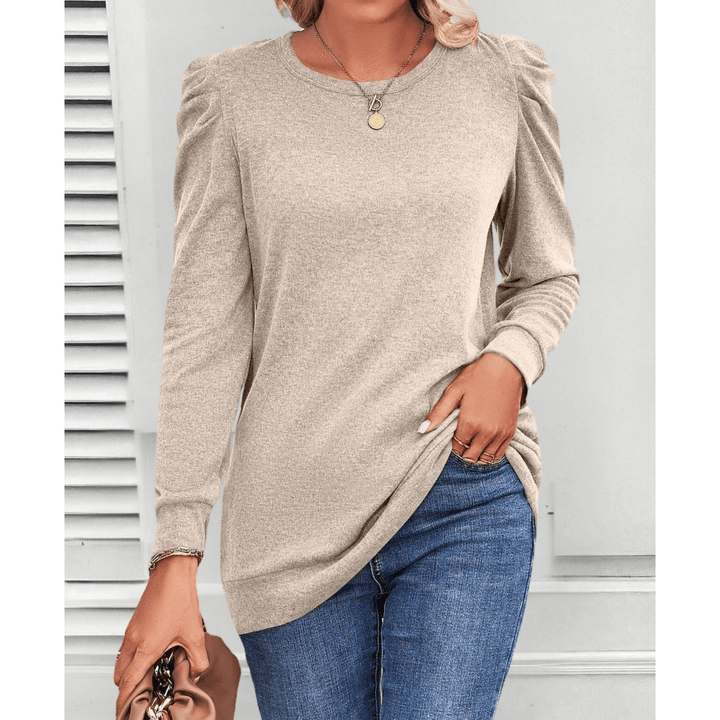 Mae – Puff Shoulder Tunic Top