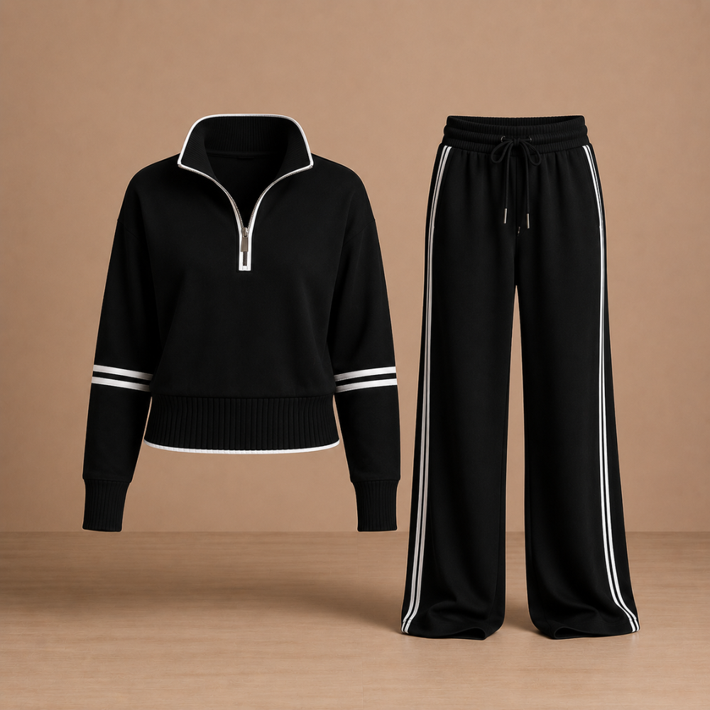 Hortense | Zip Collar Tracksuit Set