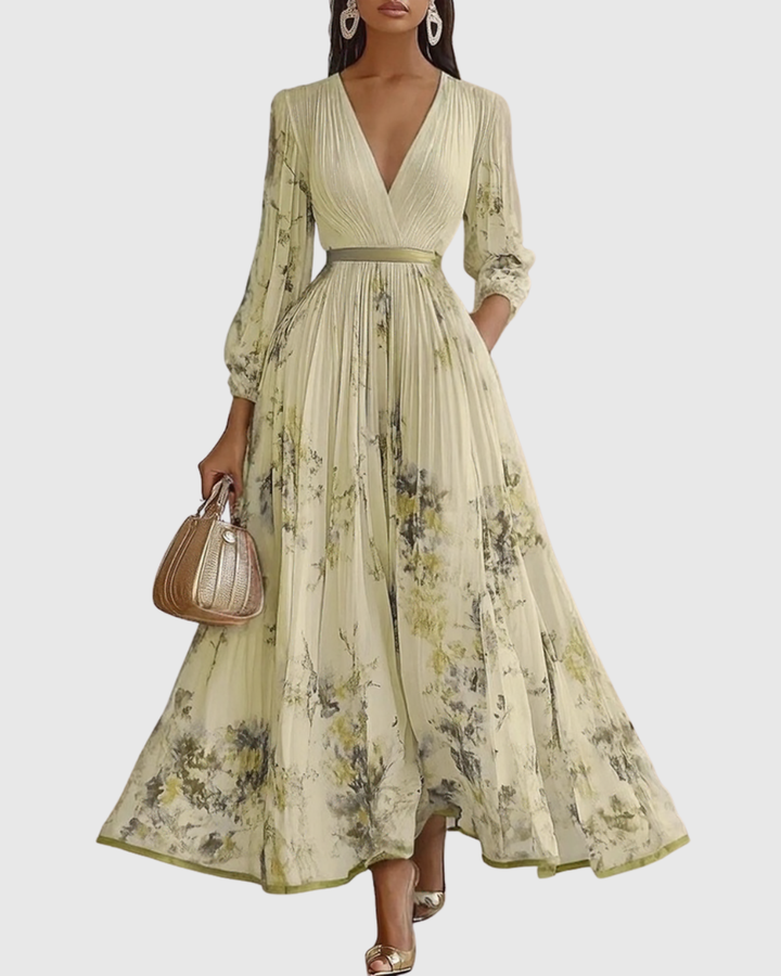 Rowella | V-Neck Floral Maxi Dress