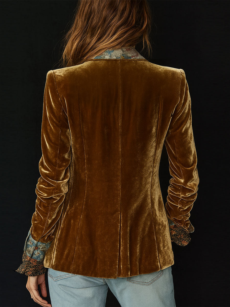 Rosie | Vintage Blazer with Floral Patchwork