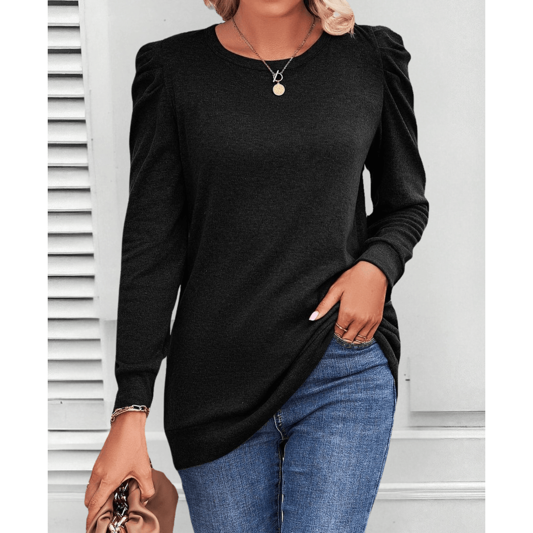 Mae – Puff Shoulder Tunic Top