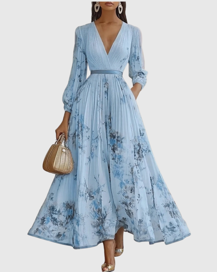 Rowella | V-Neck Floral Maxi Dress