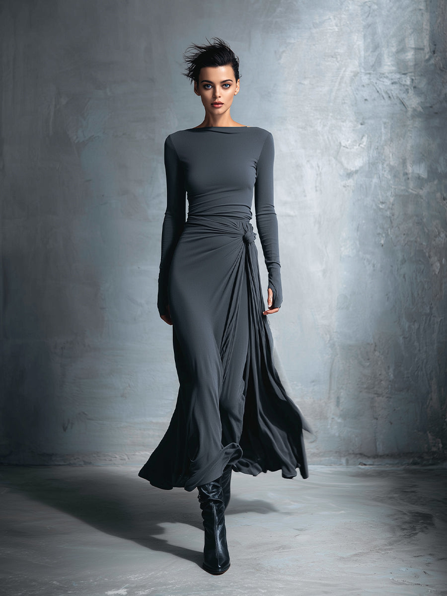Naomi | Side Knot Maxi Dress