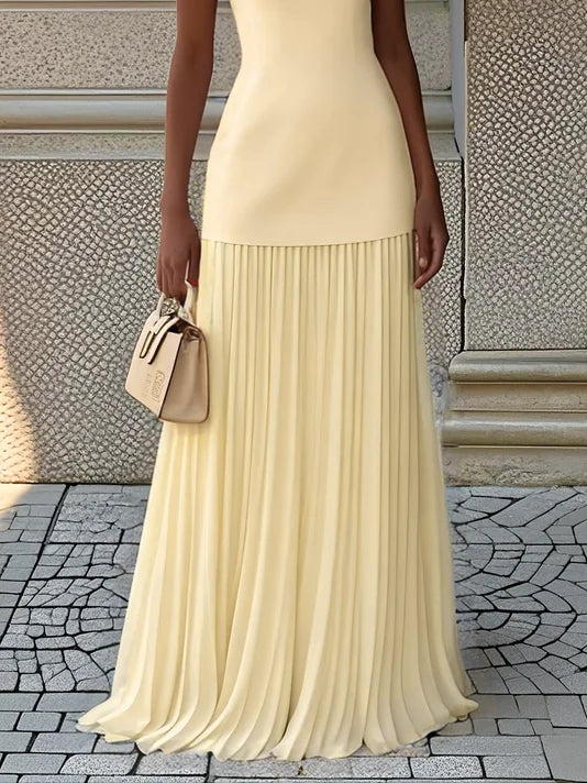 Micaela | Sleeveless Pleated Maxi
