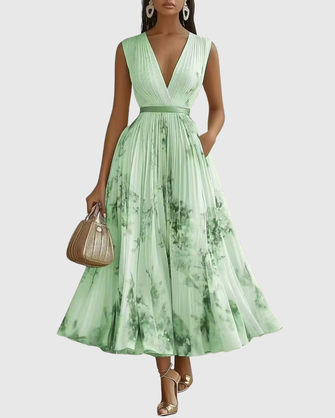 Rowella | V-Neck Floral Maxi Dress