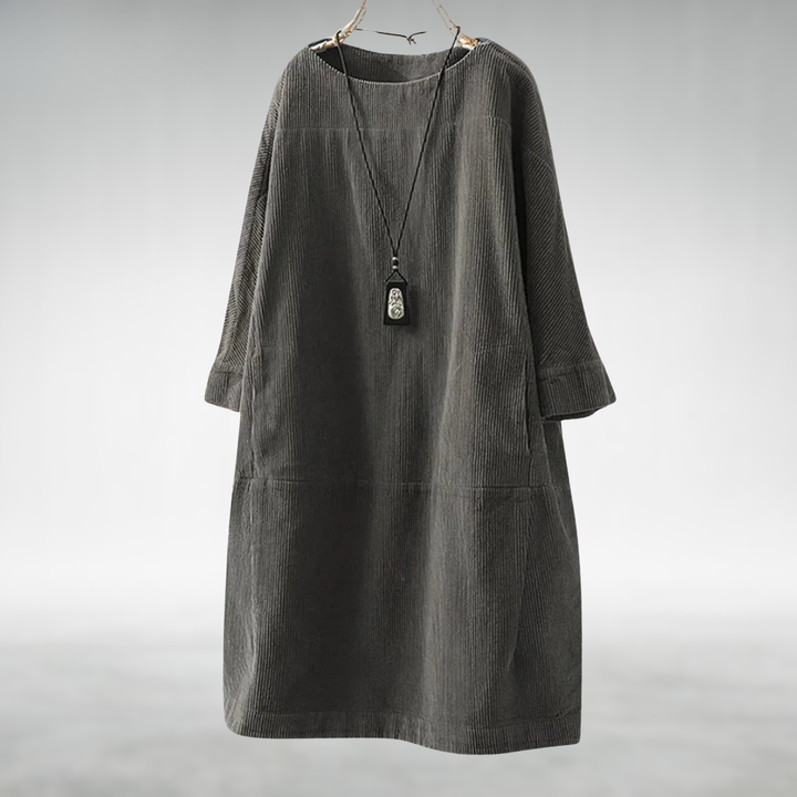Amy™ Relaxed Corduroy Midi Dress