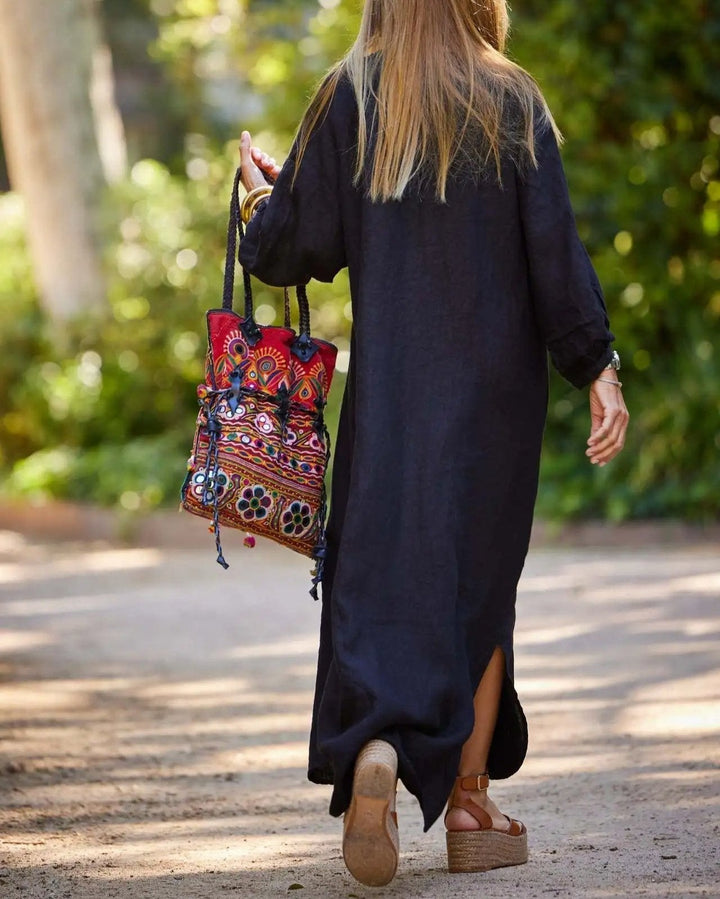 Elaina – Button-Front Maxi Dress