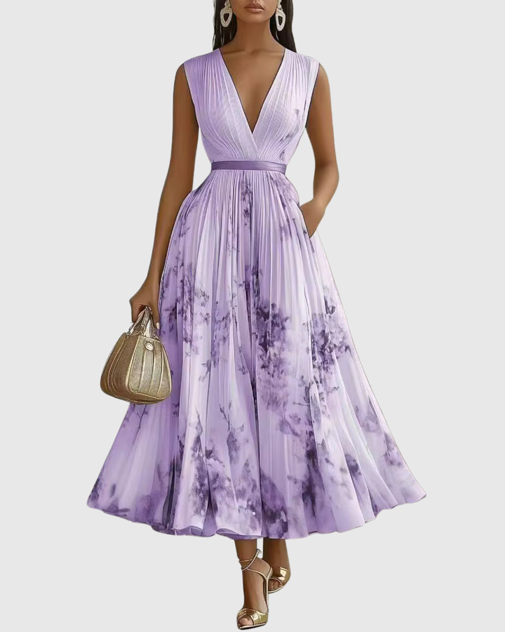 Rowella | V-Neck Floral Maxi Dress