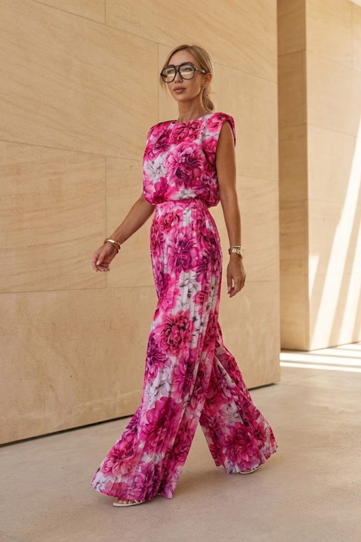 Pearl | Pleated Wide-Leg Jumpsuit