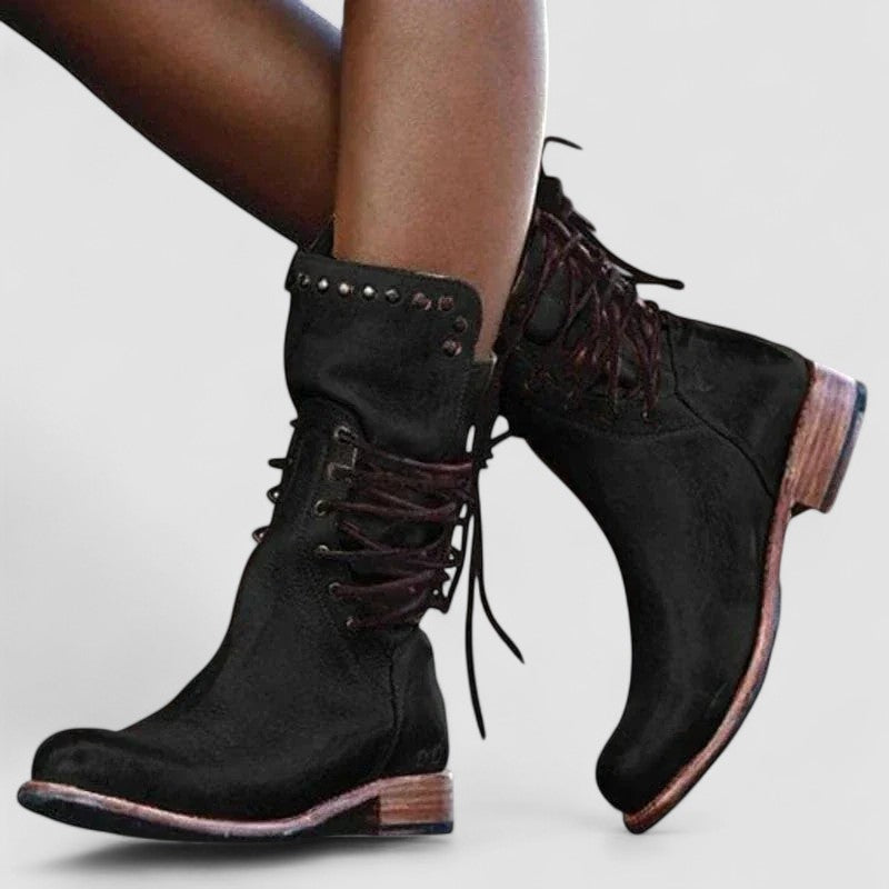 Rachel | Vintage Lace-Up Ankle Boots