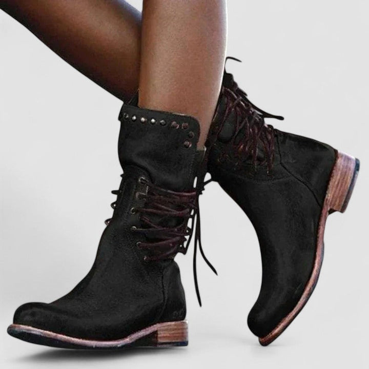 Rachel | Vintage Lace-Up Ankle Boots