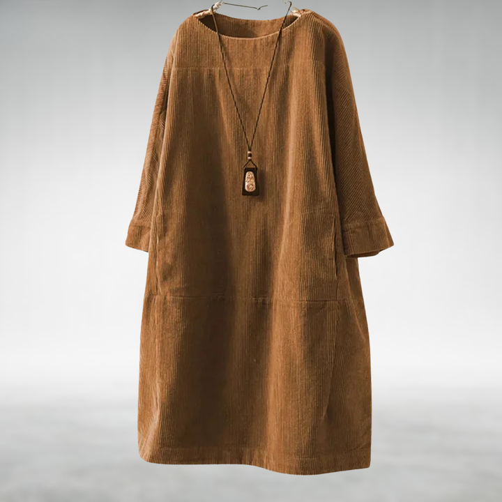 Amy™ Relaxed Corduroy Midi Dress