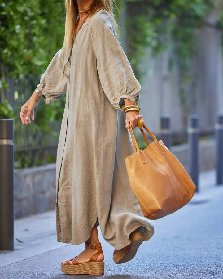 Elaina – Button-Front Maxi Dress