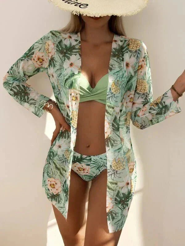 Thalassa – 3-in-1 Bikini Set with Kimono Cover-Up