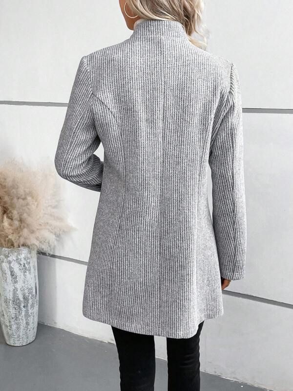 Olive – Blazer Coat Single-Breasted Lapel