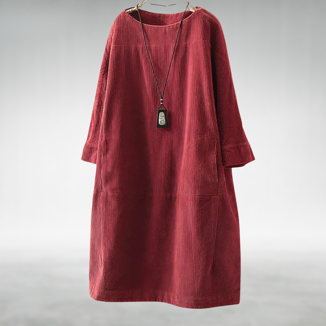 Amy™ Relaxed Corduroy Midi Dress