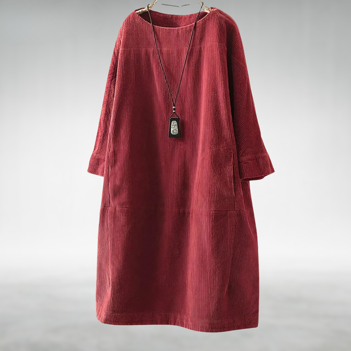 Amy™ Relaxed Corduroy Midi Dress