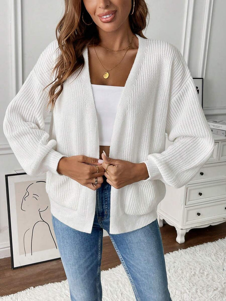 Adalyn | Open Front Cropped Cardigan with Pockets