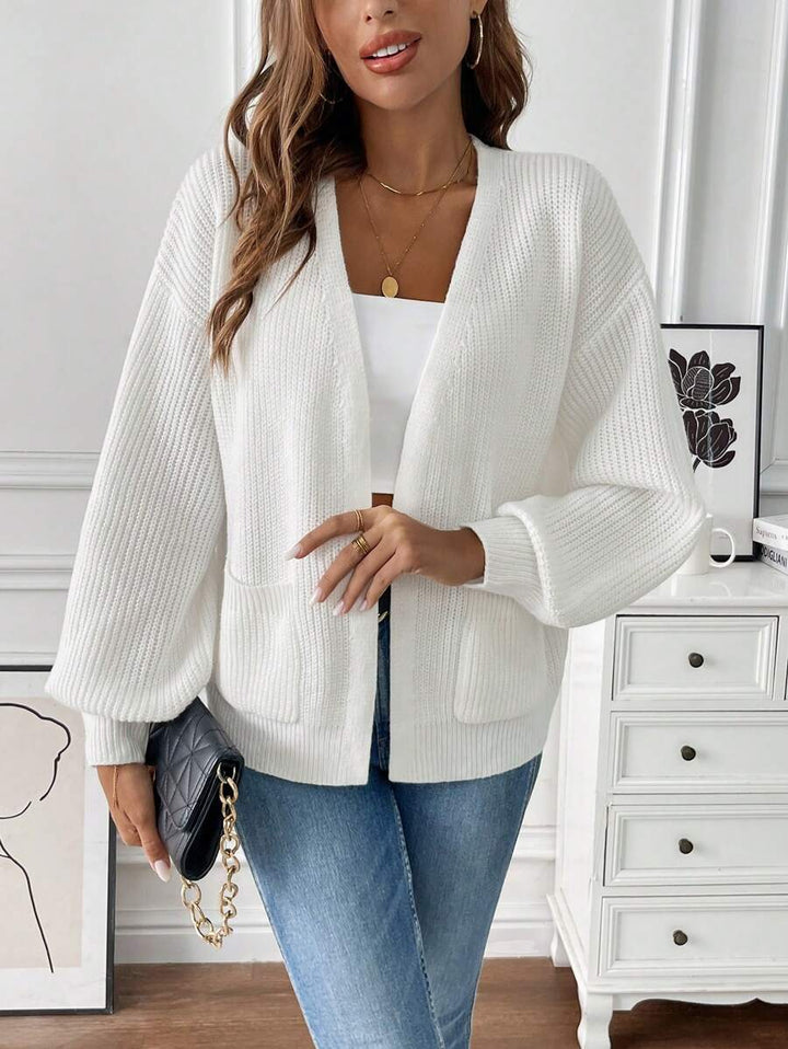 Adalyn | Open Front Cropped Cardigan with Pockets