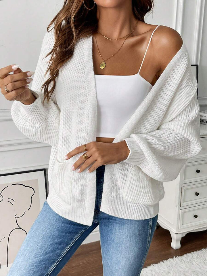 Adalyn | Open Front Cropped Cardigan with Pockets
