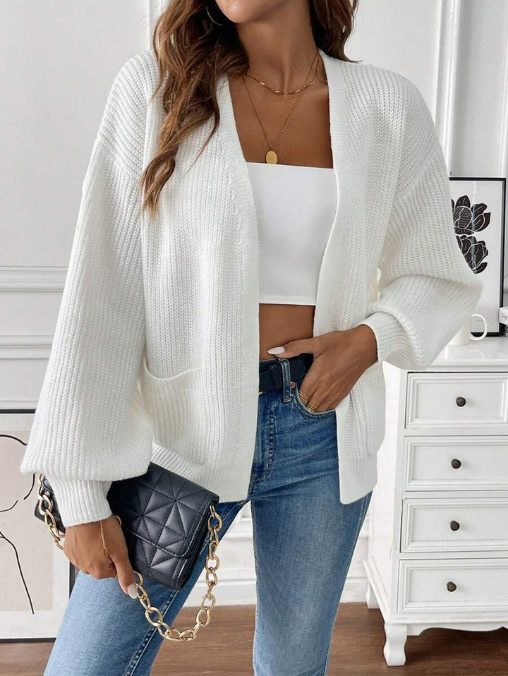 Adalyn | Open Front Cropped Cardigan with Pockets