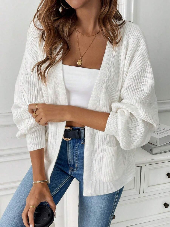 Adalyn | Open Front Cropped Cardigan with Pockets