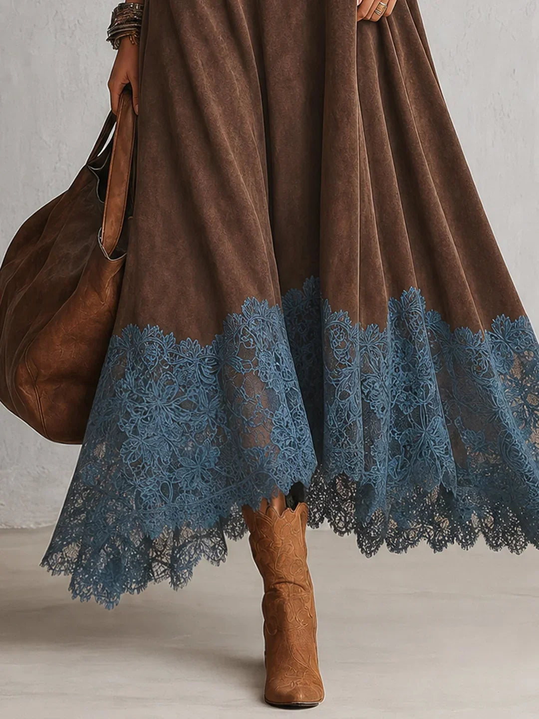 Brunella | Lace Hem Maxi Dress